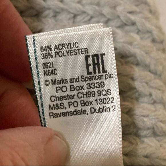 M&S Pom Pom Beanie Women’s One Size Tan Beige. - Picture 8 of 9